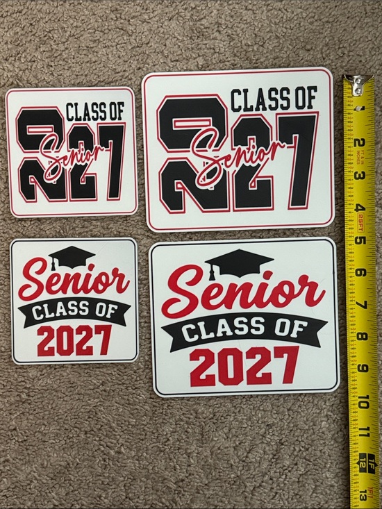 Other - Senior Class of 2027 Red & Black Decorative sign and coaster